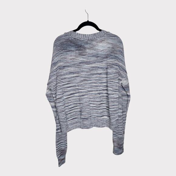 Free People Womens Mercury Sweater Gray Small 1/4 Button Gray Cotton Knit Layer - Picture 8 of 8